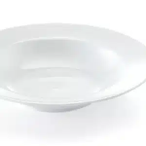 Porcelánový talíř hluboký – pronájem elegantních talířů na svatby a firemní akce